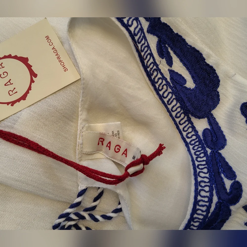 NEW Anthropologie X Raga Boho-chic Embroidered Flowy Goddess Dress Women's Sz Sm - Picture 4 of 10